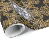 降エレガント雪魔法ユニークの雪 ラッピングペーパー (ロールコーナー)