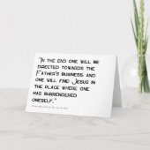 降伏と平和 – 宗教上のグリーティングカード サンキューカード (正面)