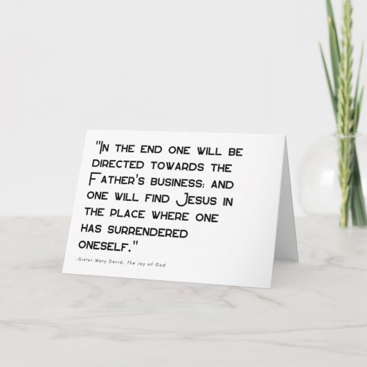 降伏と平和 – 宗教上のグリーティングカード サンキューカード (正面)