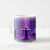 降伏の夢の紫の雨嵐マグ コーヒーマグカップ (正面左)