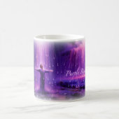 降伏の夢の紫の雨嵐マグ コーヒーマグカップ (中央)
