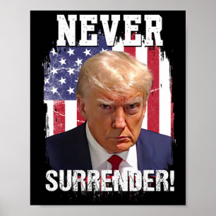 降伏トランプ米国国旗2024 ポスター