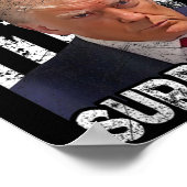 降伏トランプ・マグショット2024アメリカ国旗の女性 ポスター (角)