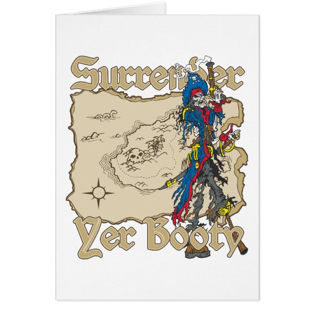 降伏Yer Booty海賊の宝の地図 (正面)