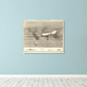 降水世界地図 キャンバスプリント (インサイチュ (ウッドフロア))