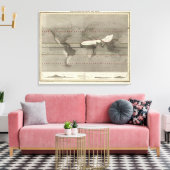 降水世界地図 キャンバスプリント (インサイチュ (リビング))