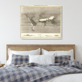 降水世界地図 キャンバスプリント (インサイチュ (寝室))