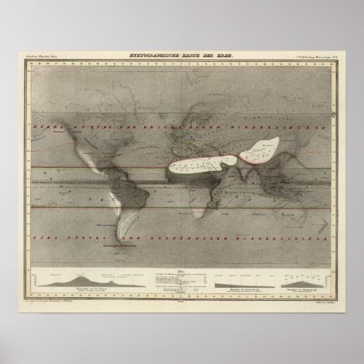 降水世界地図 ポスター (正面)