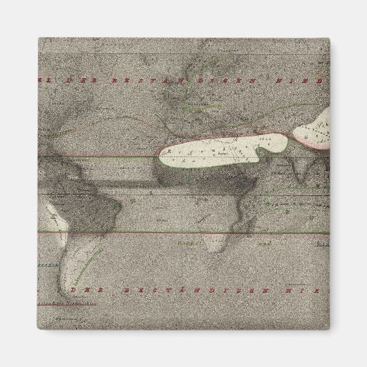 降水世界地図 マグネット (正面)