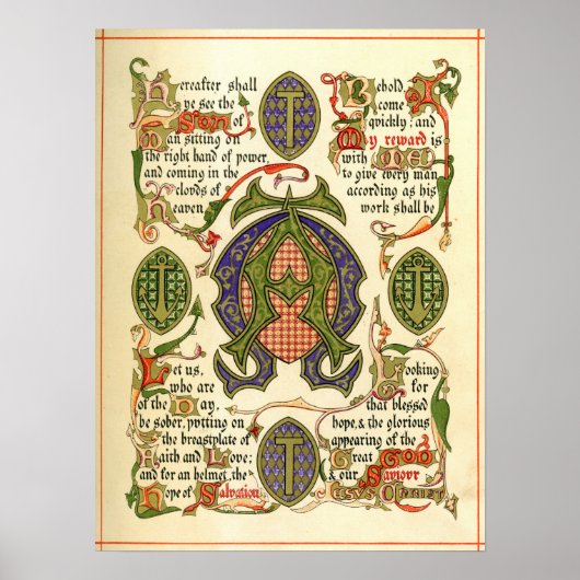 降臨のフェスティバルを表す照光記号。 ポスター (正面)