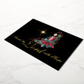 降臨は主を待ち望むクリスマススター 箔シーズンカード (回転した状態)