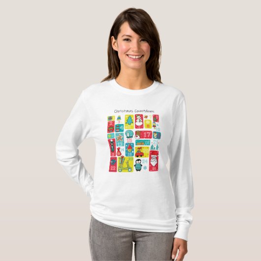 降臨暦クリスマスカウントダウン Tシャツ (正面フル)