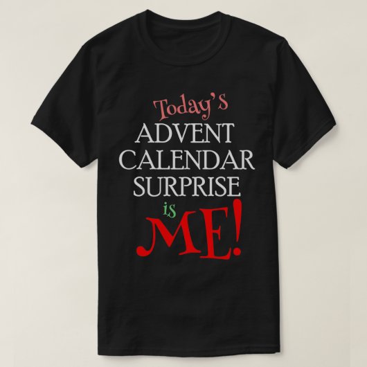 降臨暦クリスマスカップルのユーモア Tシャツ (デザイン正面)