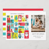 降誕カレンダーのクリスマス写真 シーズンカード (正面/裏面)