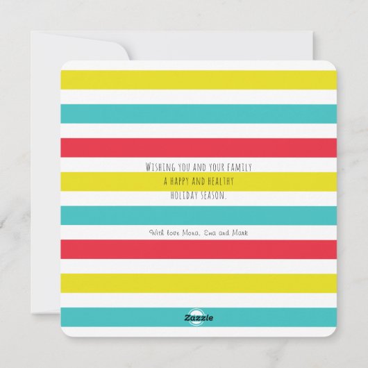 降誕カレンダーのクリスマス漫画 シーズンカード (裏面)