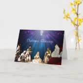 降誕祭でのサンタ カード (黄色い花)