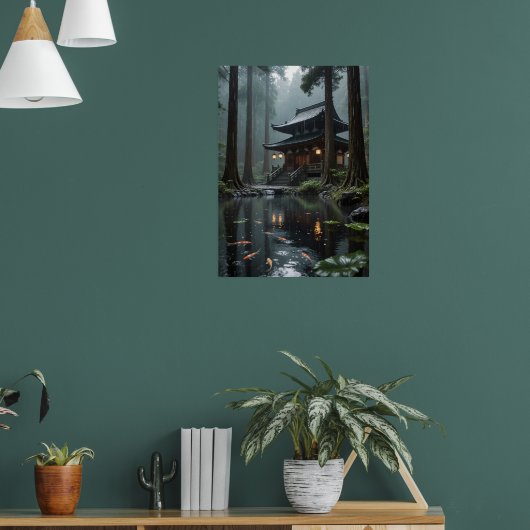 降雨夢想 – 隠れテンプルポスター ポスター (リビング1)