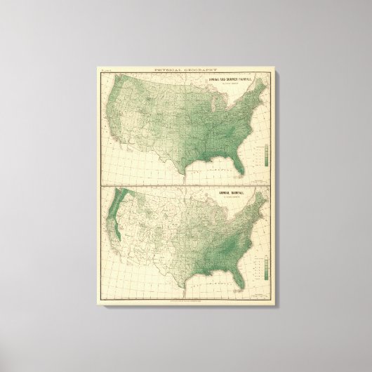 降雨量 キャンバスプリント (正面)