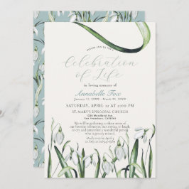 降雪お祝い生活葬祭記念 招待状