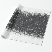 降雪と雪の縁どクリスマスID728 ラッピングペーパー (アンロールド)