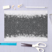 降雪と雪の縁どクリスマスID728 薄葉紙 (クラフト)