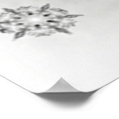 降雪の冬のクリスマス ポスター (角)