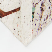 降雪の鹿 フリースブランケット (角)