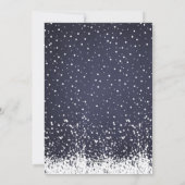 降雪クリスマス恵みタイポグラフィ写真 シーズンカード (裏面)