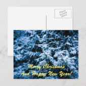 降雪冬クリスマスツリー シーズンポストカード (正面/裏面)
