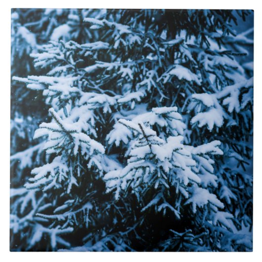 降雪冬クリスマスツリー タイル (正面)