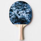降雪冬クリスマスツリー 卓球ラケット (正面)