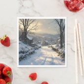 降雪後の静寂 - 冬の雪景色 スタンダードランチョンナプキン (インサイチュ)