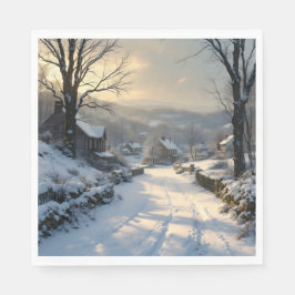 降雪後の静寂 - 冬の雪景色 スタンダードランチョンナプキン