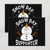 降雪日応援隊 スノーフレーク 面白い先生 クリスマス 招待状 (正面/裏面)