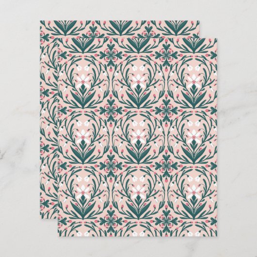 降雪花柄フラット紙シート (正面/裏面)