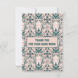 降雪花柄 サンキューカード