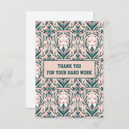 降雪花柄 サンキューカード (正面/裏面)