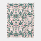 降雪花柄 フリースブランケット (正面)