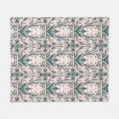 降雪花柄 フリースブランケット (正面(横))