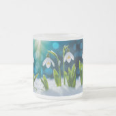 降雪花 フロストグラスマグカップ (中央)