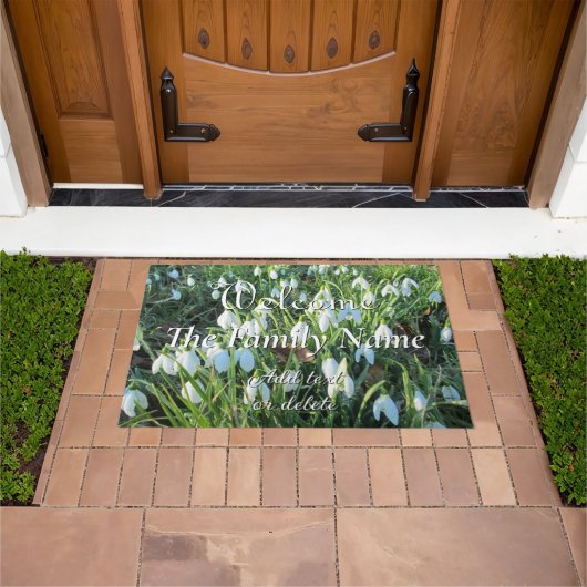 降雪量のフル開花- ドアマット (室外)