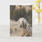 降雪-フリーダムグリーティングカードにギャロッピング カード (黄色い花)