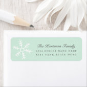 降雪 |休日の差出人住所ラベル ラベル (インサイチュ)