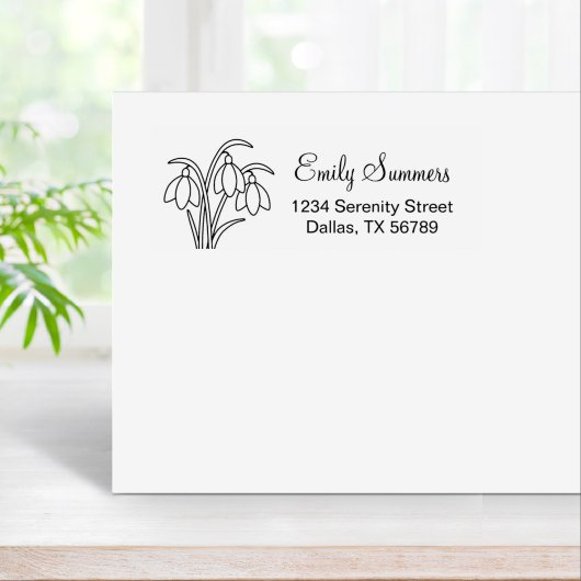 降雪 – 春の花アドレス ラバースタンプ