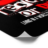 限られたリソースリサイクルブラックポスター ポスター (角)