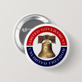 限られた政府ボタン 缶バッジ (正面&裏面)