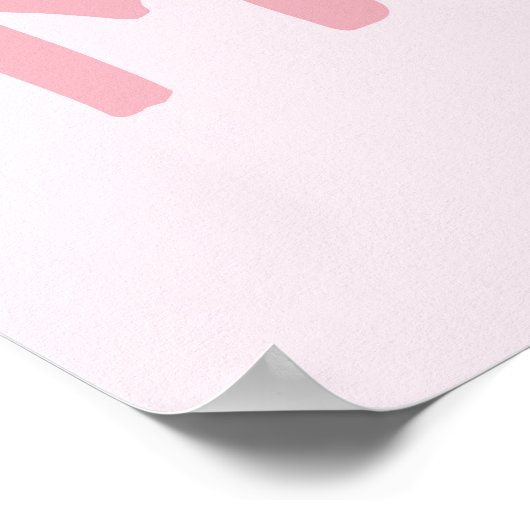 限りない愛のピンクの壁アートプリント ポスター (角)