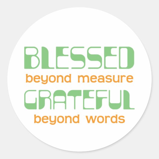 限りない祝福と感謝 ラウンドシール (正面)