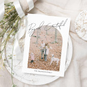 限りなく感謝 現代 ミニマル フォト アーチ シーズンカード