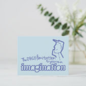 限定イマジネーション青引用文葉書 ポストカード (スタンド正面)